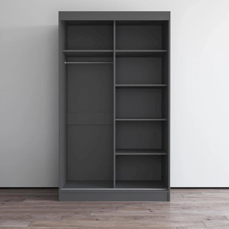 Armoire Aria 2 portes au fini lustré moderne