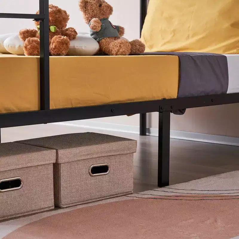 Lit Superposé Karl Home en Acier, Deux Places, avec Échelle, pour Chambre à Coucher, Dortoir, Enfants et Adultes