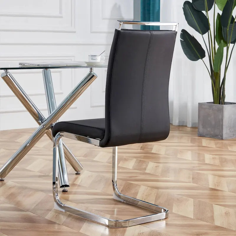 Chaises de salle à manger modernes en similicuir PU, lot de 4