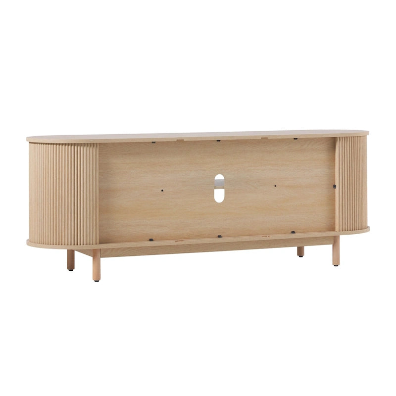 Meuble TV Middlebrook Modern Reeded de 60 po avec bords arrondis