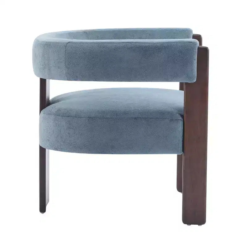 Fauteuil d'appoint rembourré en bois d'hévéa moderne Noah Christopher Knight Home
