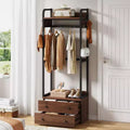 Organisateur de placard autonome Lantine, petit portant à vêtements avec tiroirs et étagères, portant à vêtements robuste pour couloir, entrée, chambre
