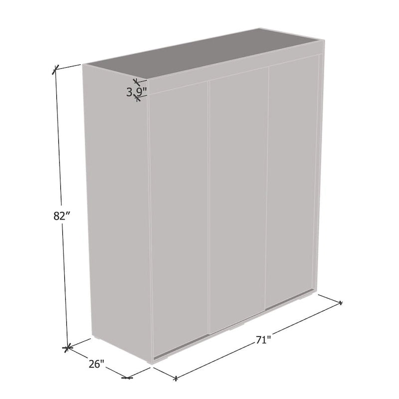 Armoire Aria Modern 3 portes avec miroir