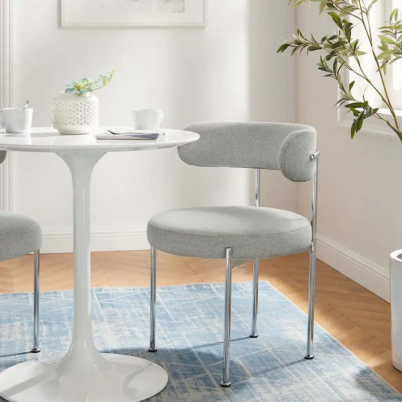Chaises de salle à manger en tissu Albie – Lot de 2