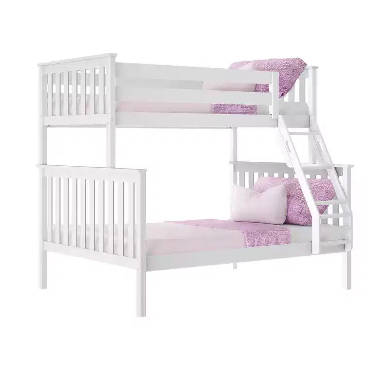 Max & Lily Lit superposé double sur toute la taille, Lits superposés en bois massif avec échelle pour enfants