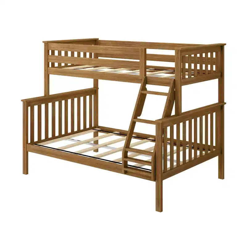 Max & Lily Lit superposé double sur toute la taille, Lits superposés en bois massif avec échelle pour enfants