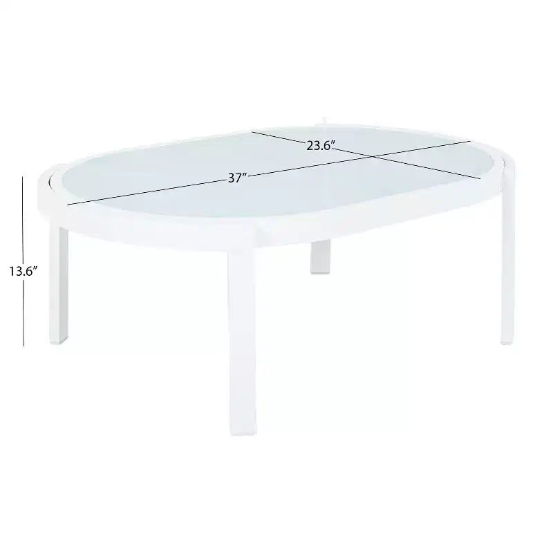Christopher Knight Home Althea, ensemble de conversation moderne incurvé de 5 pièces en aluminium pour l'extérieur avec table basse en verre