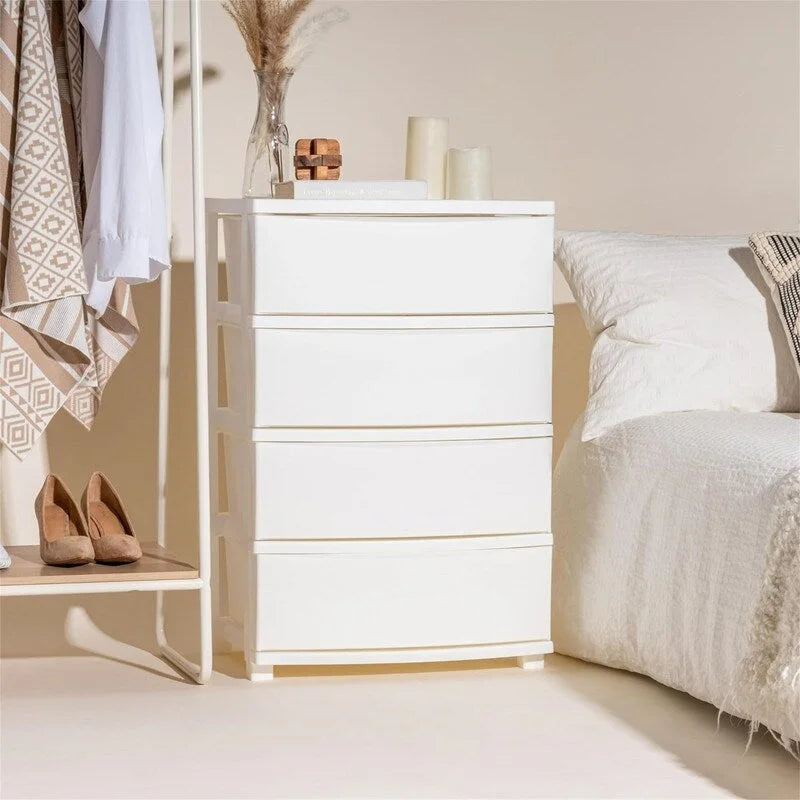 Commode de rangement large à 4 tiroirs