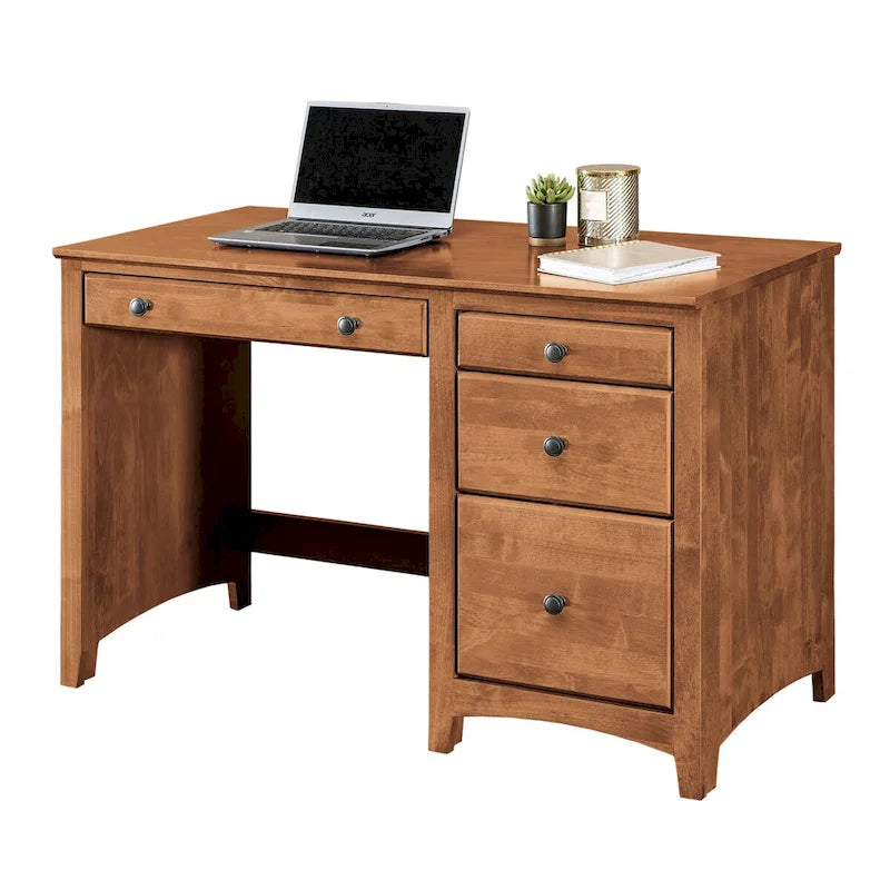 Bureau à 4 tiroirs en bois massif Arch+Haven