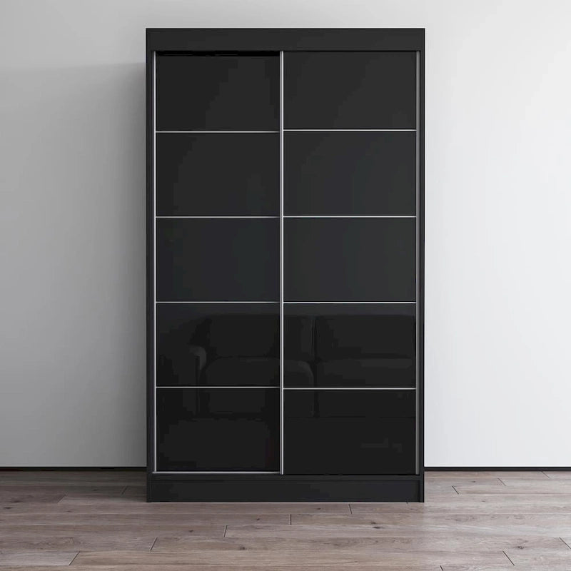 Armoire Aria 2 portes au fini lustré moderne