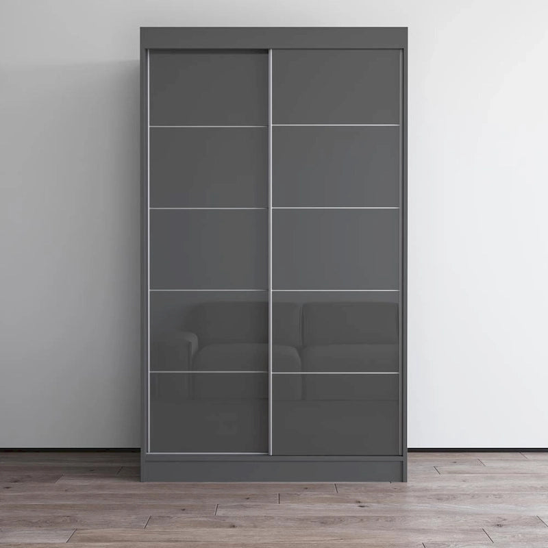 Armoire Aria 2 portes au fini lustré moderne
