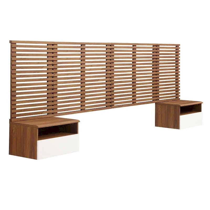 Tête de lit King size murale et tables de chevet modernes de Render