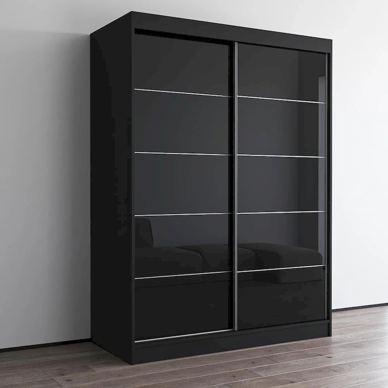 Armoire Aria 2 portes au fini lustré moderne