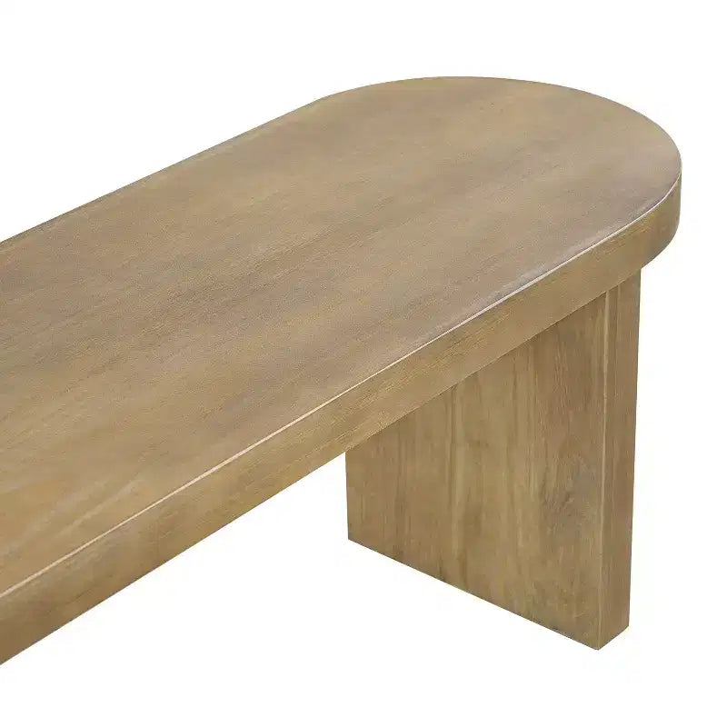 Banc de salle à manger en pin de style campagnard Chaeryeong de Christopher Knight Home avec coins arrondis