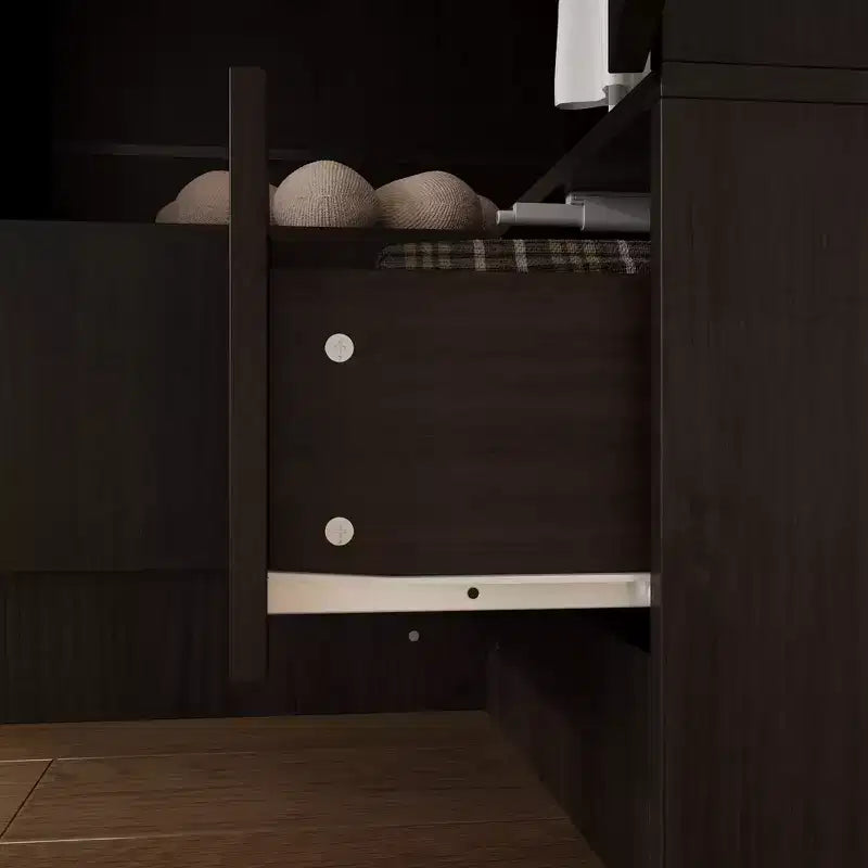 Hitow Armoire Minimaliste, Armoire d'Angle, Modèles à Double Porte et Tiroirs