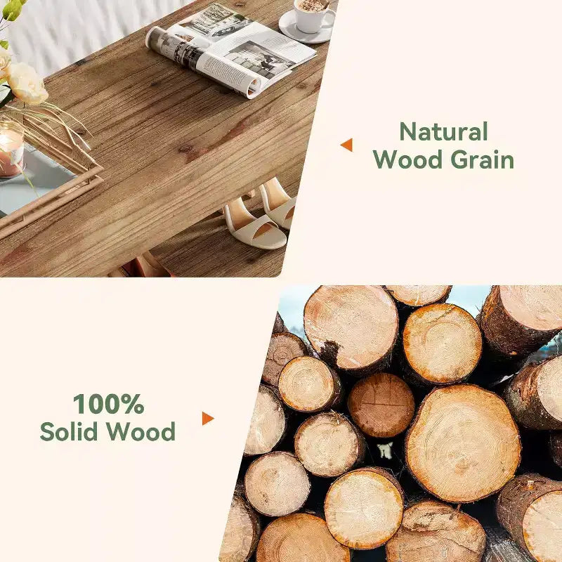 Banc d'entrée en bois massif de 47,24 po avec étagères ouvertes, brun rustique