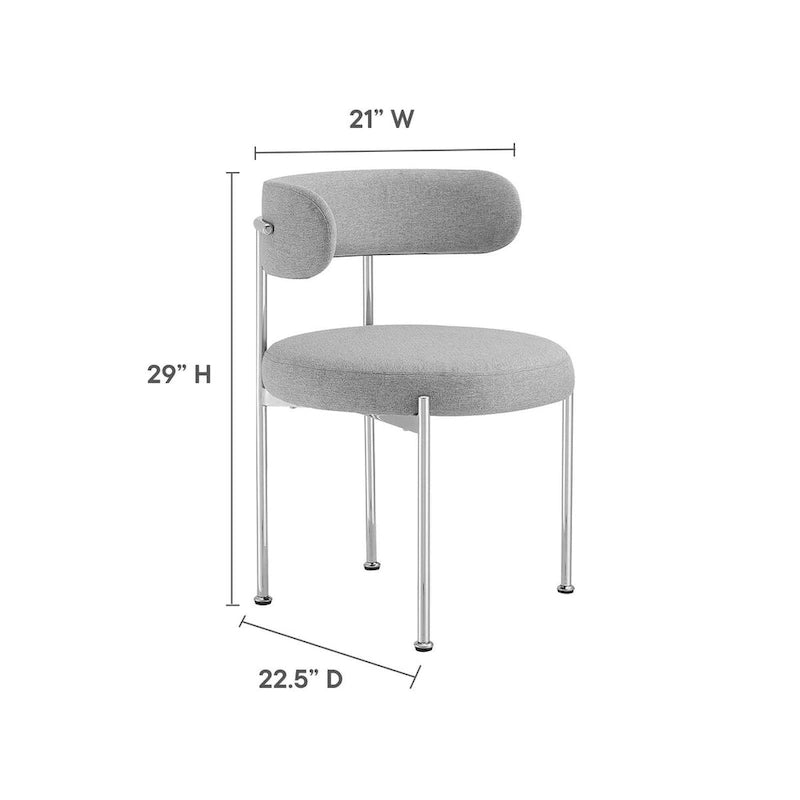 Chaises de salle à manger en tissu Albie – Lot de 2
