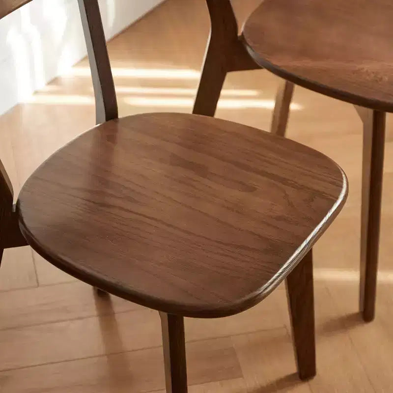 MAYEERTY Lot de 4 chaises de salle à manger en bois massif de chêne, chaises en bois pour cuisine, salle à manger, salon