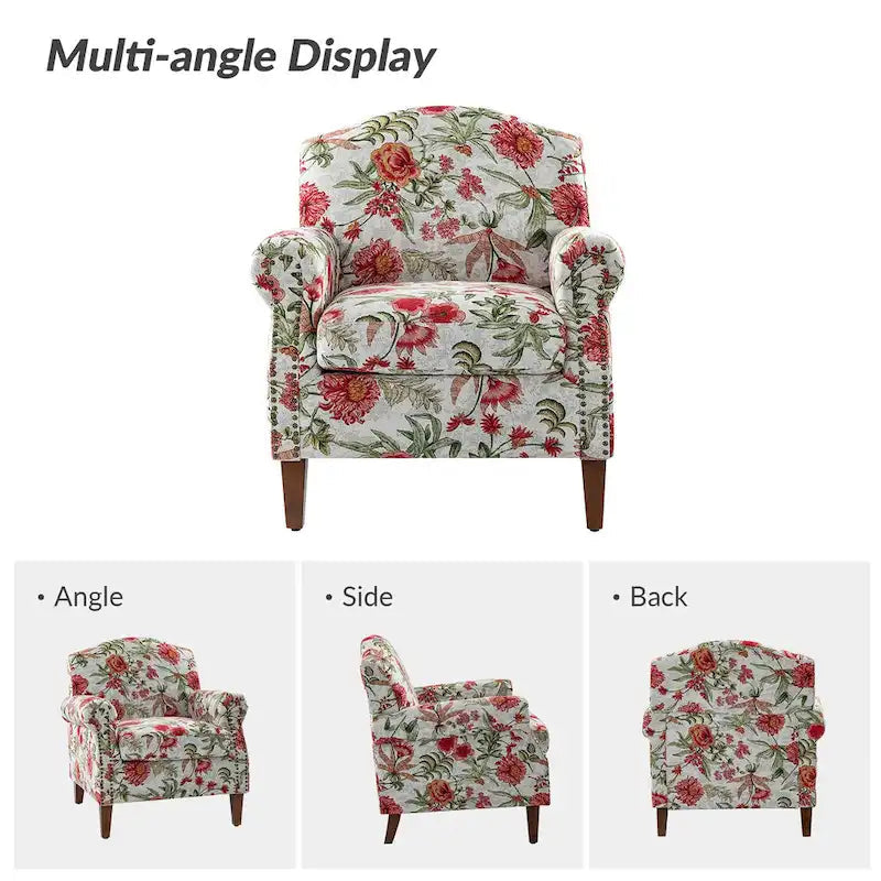Fauteuil de salon Giampiero avec garniture cloutée (lot de 2) par HULALA HOME