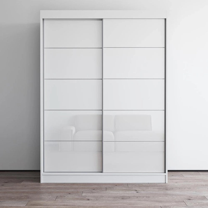 Armoire Aria 2 portes au fini lustré moderne