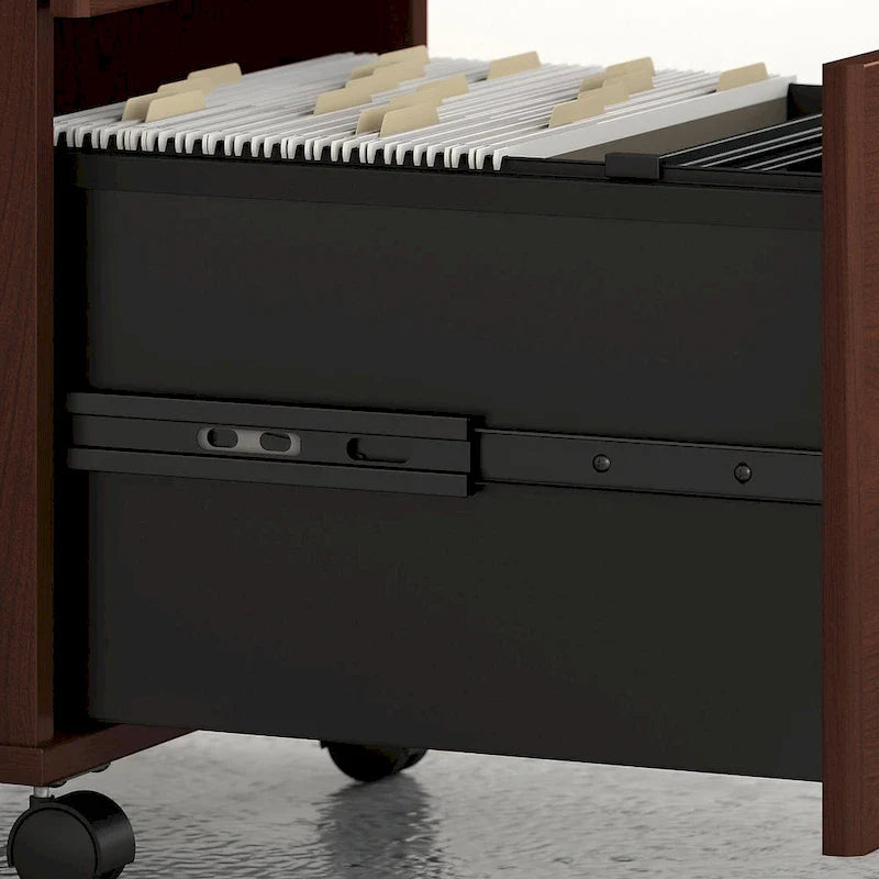 Bureau de 72 po avec huche et caisson mobile à 3 tiroirs
