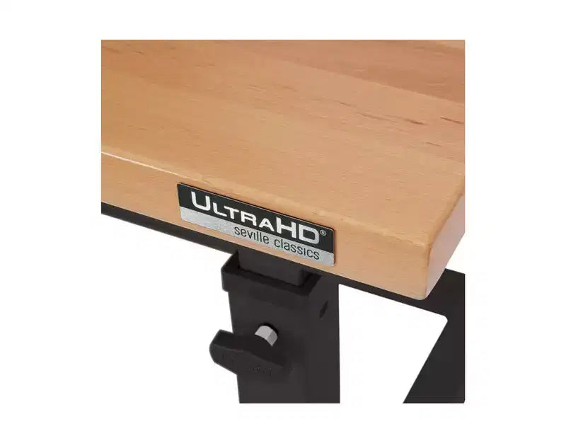 Établi robuste avec plateau en bois et hauteur réglable de 60 po