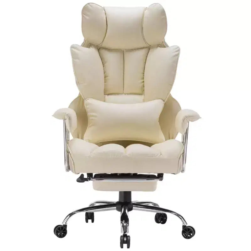 Efomao Chaise de Bureau Ergonomique 400 lbs, Grande Chaise d'Ordinateur en Cuir PU pour Personnes de Grande Taille, Fauteuil de Direction avec Repose-Pieds et Soutien Lombaire
