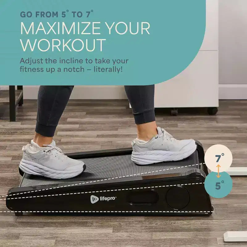 Tapis de marche Lifepro - Mini tapis roulant portable, 4,8 km/h, capacité de 100 kg