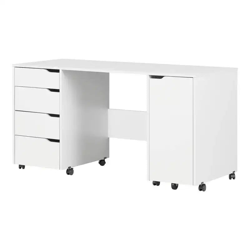 Table d'artisanat de couture Crea sur roues blanche - South Shore