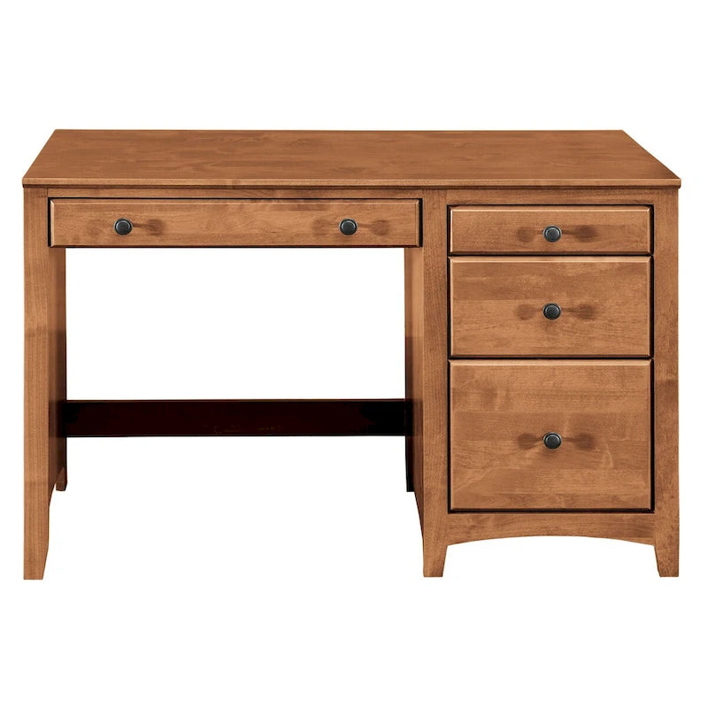 Bureau à 4 tiroirs en bois massif Arch+Haven