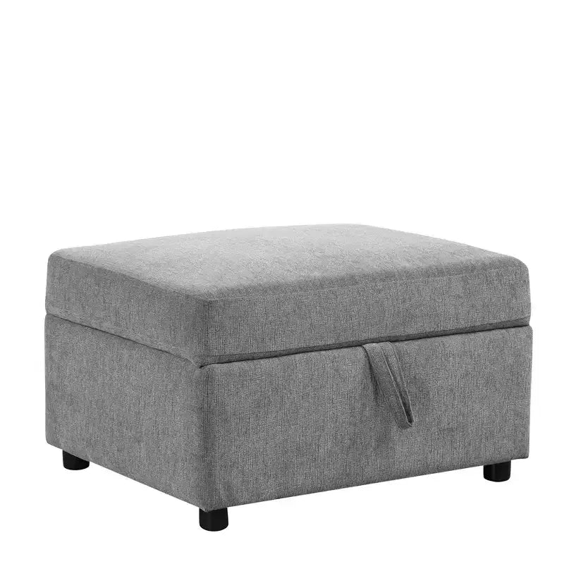Pouf de rangement mobile 26,6 po