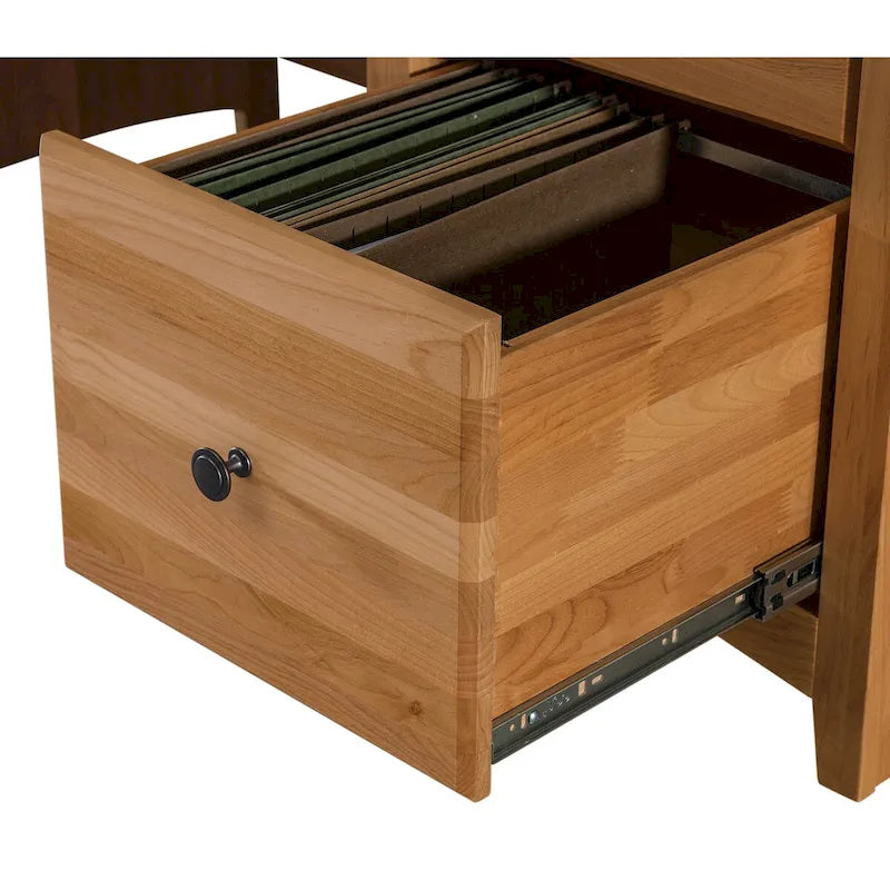 Bureau à 4 tiroirs en bois massif Arch+Haven