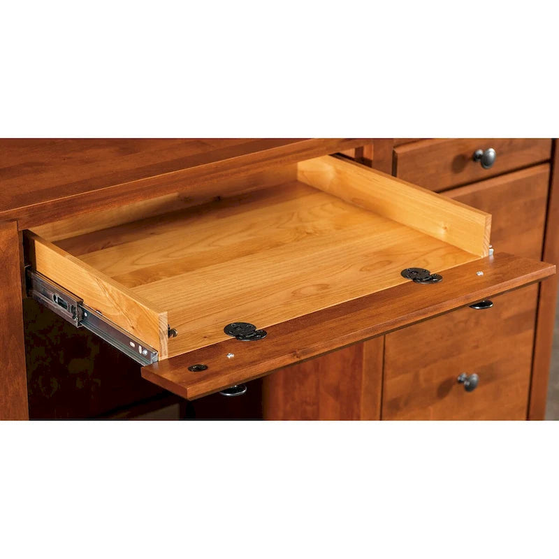 Bureau à 4 tiroirs en bois massif Arch+Haven