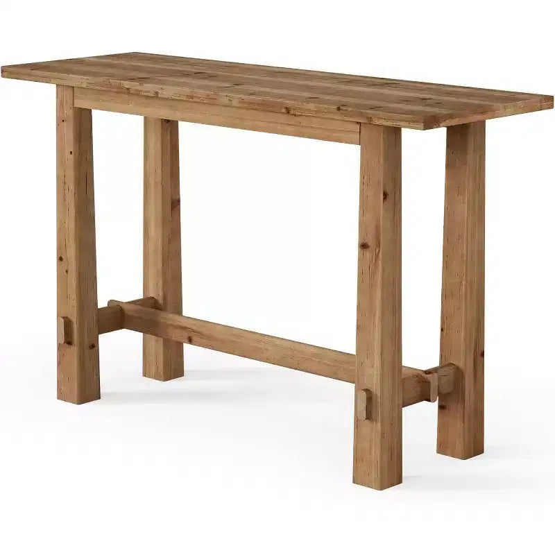 Table de pub en bois massif, hauteur bar, 63 pouces, pour cuisine, café ou restaurant