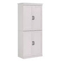 Meuble de rangement de cuisine autoportant, armoire de 178 cm avec portes et étagères réglables