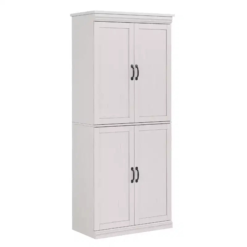 Meuble de rangement de cuisine autoportant, armoire de 178 cm avec portes et étagères réglables