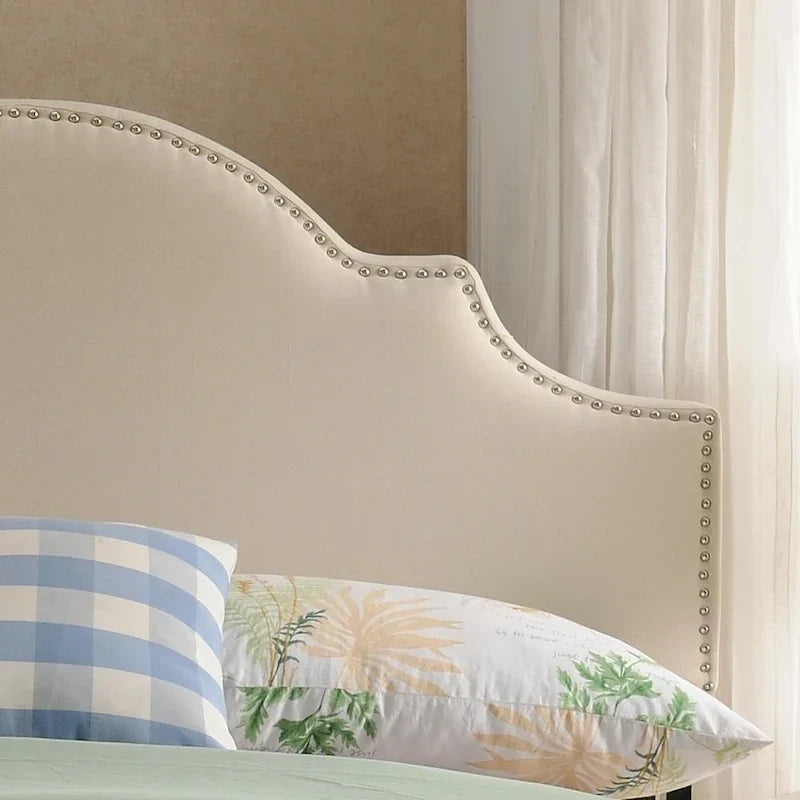 Tête de lit capitonnée en tissu réglable Grand lit/Très grand lit