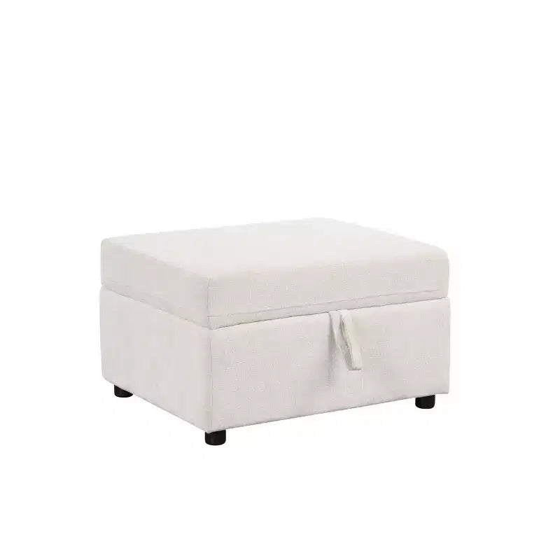 Pouf de rangement mobile 26,6 po