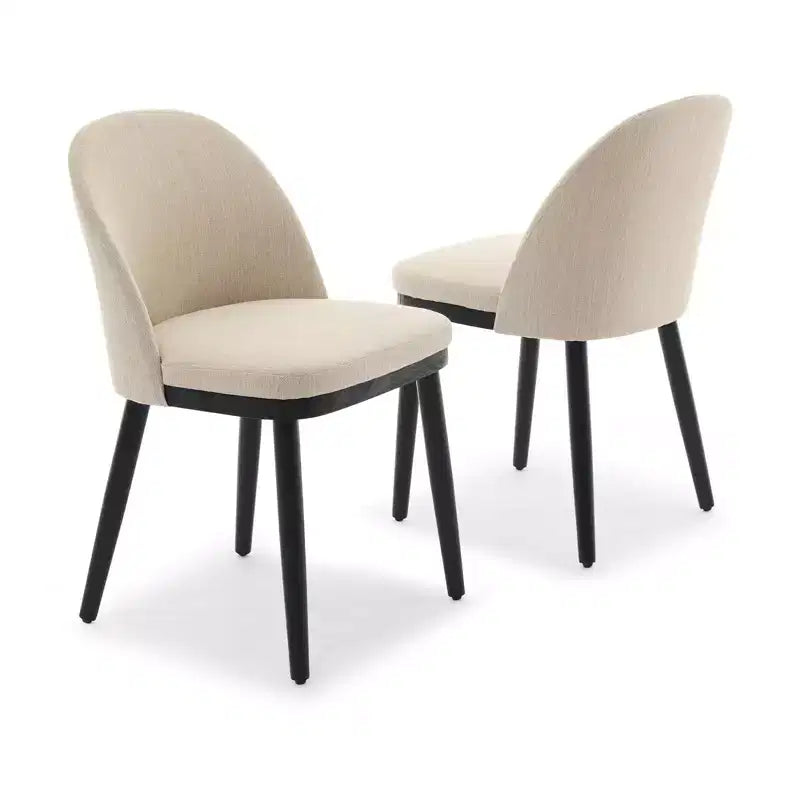 Lot de 4/6 chaises de salle à manger, chaises de cuisine/salle à manger rembourrées, chaises de salle à manger de ferme en tissu de lin avec pieds réglables pour salle à manger, salon