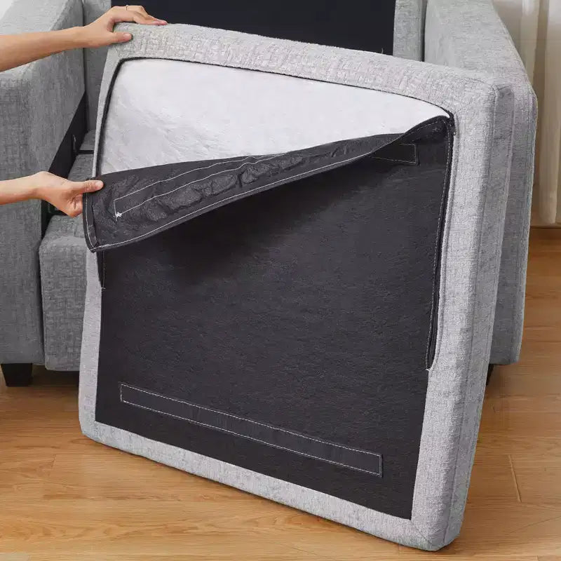 Module Pouf Ottoman Belffin en Chenille - Repose-Pieds de Rangement Modulaire avec Tissu Doux pour la Peau et Conception à Installation Rapide