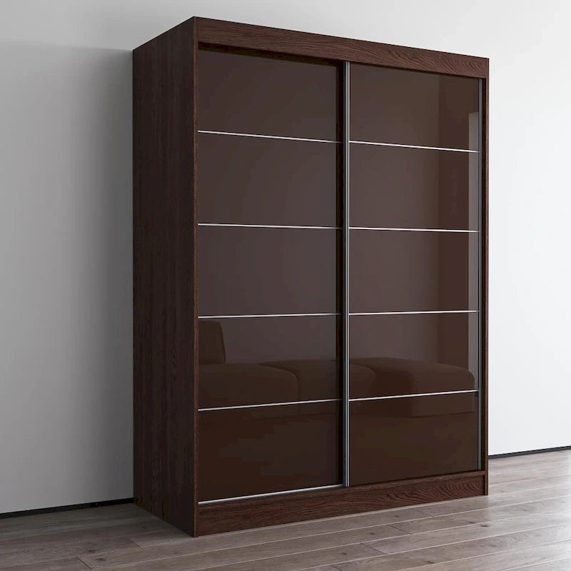Armoire Aria 2 portes au fini lustré moderne
