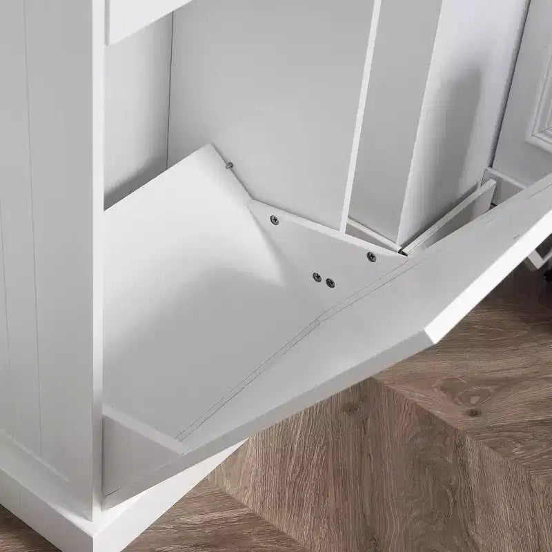 Meuble Poubelle Homcom avec Tiroir Meuble de Tri Sélectif Débout Support de Poubelle Cuisine