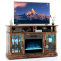Meuble TV Costway avec cheminée électrique, lumières LED et télécommandes - Voir détails