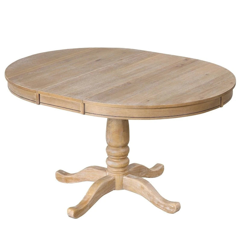Table à manger ronde extensible 4 places de 42 à 54 po pour ferme