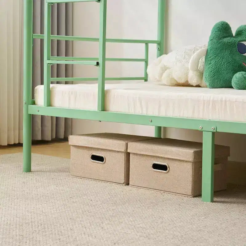 Lit Superposé Karl Home en Acier, Deux Places, avec Échelle, pour Chambre à Coucher, Dortoir, Enfants et Adultes