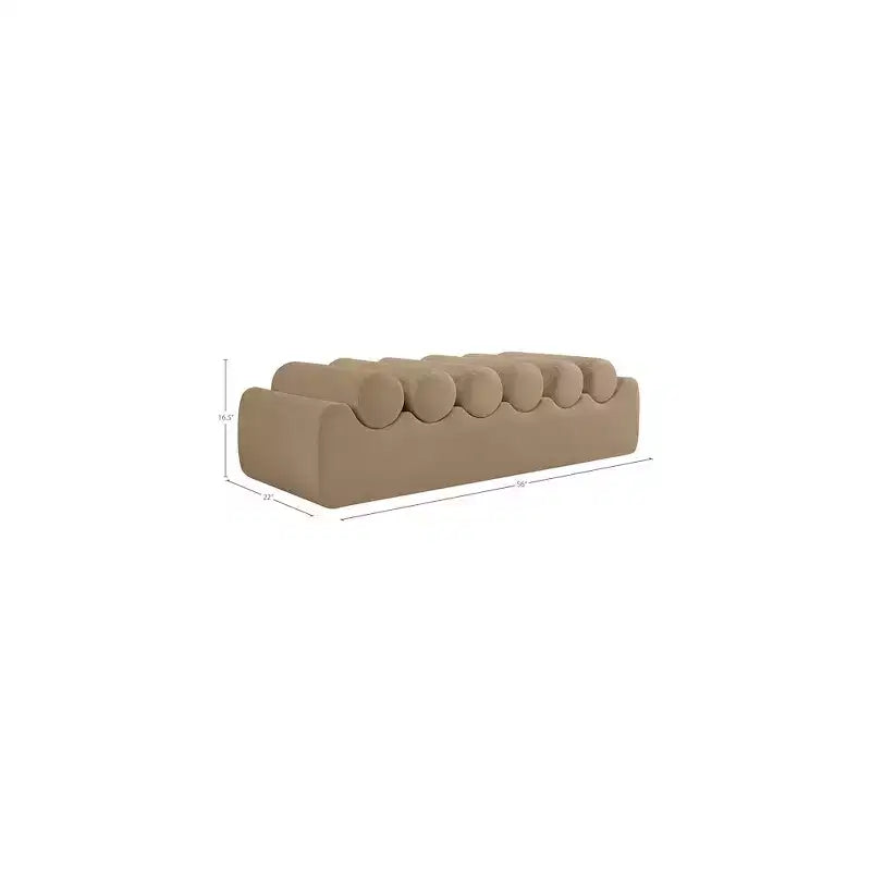 Meridian Furniture, Banc Rumble en cuir végétalien