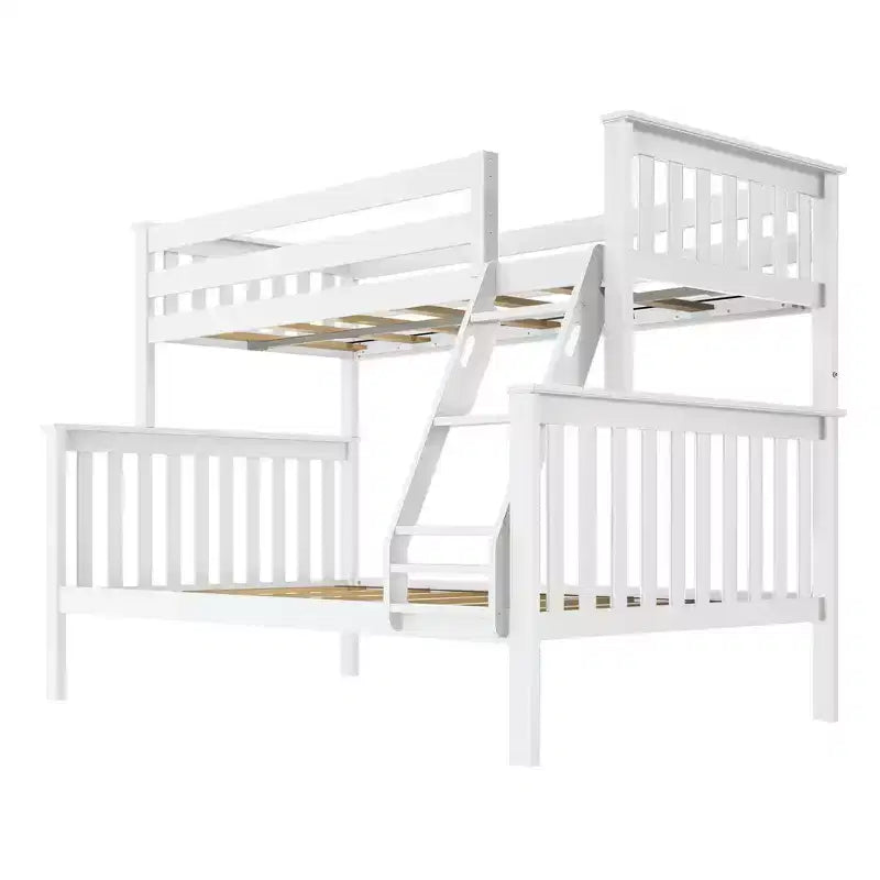 Max & Lily Lit superposé double sur toute la taille, Lits superposés en bois massif avec échelle pour enfants