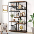 Étagère à livres Lantine à 5 niveaux avec 9 compartiments de rangement ouverts
