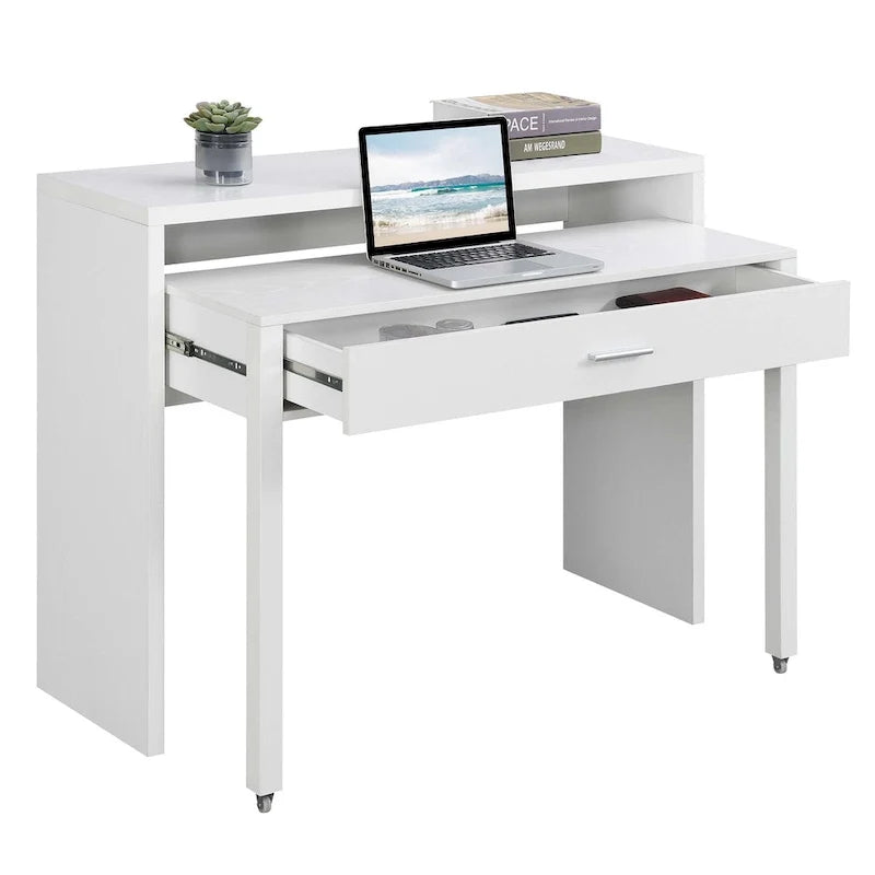 Meuble Console/Bureau Coulissant avec Tiroir et Rehausseur Newport JB de Convenience Concepts