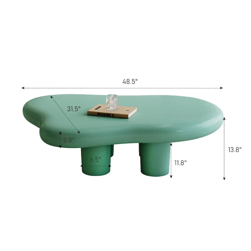 48,5 Table Basse Moderne Forme Nuage 4 Pieds